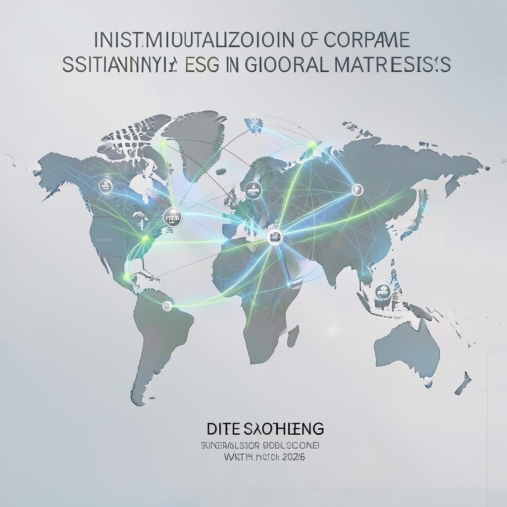 La Institucionalización de la Sostenibilidad Corporativa y ESG en 2026: Un Giro Estratégico Global